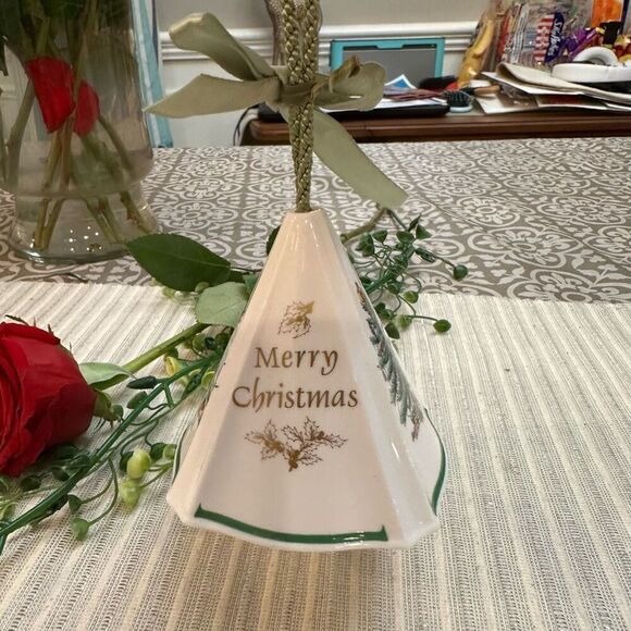 Spode England Fine Bone China Hanging Ornament Merry Christmas / Festive Tree - Picture 5 of 7